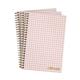 Pukka Ballerina Hardcover Notebook B5 Pink Check (Pack of 3) 9377-CD