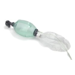 Ped BVM resus system, 550ml bag pressure relief valve(40cm H20)s3 mask - Single