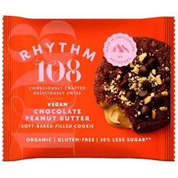 RHYTHM 108 - SOFT BAKED FILLED COOKIES - CHOC PEANUT BUTTER - 12X50G