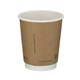 Double Wall Coffee Cup PLA Lined 8oz Kraft (Pack of 500) B04012