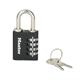 Master Lock Combi Padlock With Override Key Black 7641EURDBLK