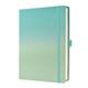 Sigel Jolie Journal A5+ 170x220x24mm Hardcover Fabric Hotfoil Coated 200 120gsm Dot Ruled Pages With Pen Loop & Elastic Fastener Gradient Sea - JB102