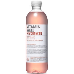 VITAMIN WELL - HYDRATE - RHUBARB & STRAWBERRY - 12X500ML