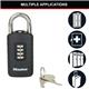 Master Lock Combi Padlock With Override Key Black 656EURDBLK
