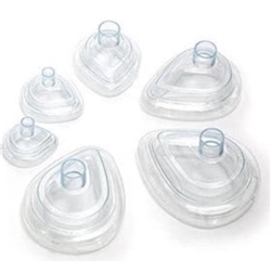Economy, anaesthetic face mask, size 5, large adult, no hook ring, 22F