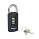 Master Lock Combi Padlock With Override Key Black 656EURDBLK