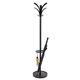 Alba Brio Coat Stand 6 Coat Hooks and 3 Accessory Hooks Black - PMBRIO N