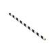 Paper Straw 200mm x 6mm Black/White Striped (Pack of 5000) D22033