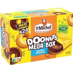 St Michel Chocolate Coated Doonuts, 24 Pack