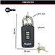 Master Lock Combi Padlock With Override Key Black 656EURDBLK