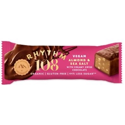RHYTHM 108 - SWISS CHOCO BAR - ALMOND & SEA SALT - 15X33G