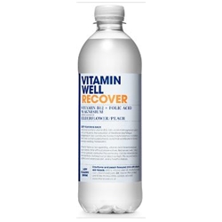 VITAMIN WELL - RECOVER - ELDERFLOWER & PEACH - 12X500ML