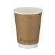 Double Wall Coffee Cup PLA Lined 12oz Kraft (Pack of 500) B04013