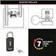 Master Lock Combi Padlock With Override Key Black 656EURDBLK