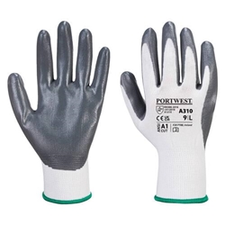 Portwest A310 Flexo Grip Nitrile Glove Grey/White 2XL (Pack 12)