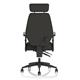 Nexus High Back Black Fabric Ergonomic Task Operator Office Chair with Arms and Headrest Black