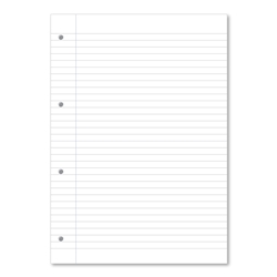 Loose Leaf A4 8mm Ruled and Margin Punched 4 Hole 75gsm Exercise Paper (5 Reams)