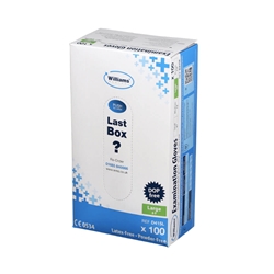 Williams Synthetic Powder-Free Latex-Free Examination Gloves Medium x100