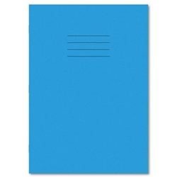 Hamelin Exercise Book A4 32 Pages Plain Top/ 13mm Bottom Light Blue (Pack of 100)
