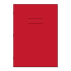 Hamelin Exercise Book A4 80 Pages 4/16mm Ruled 4DL16 Red (Pack of 100)