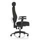 Nexus High Back Black Fabric Ergonomic Task Operator Office Chair with Arms and Headrest Black