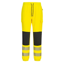 KX346 - PW3 Hi-Vis Flexi Joggers Yellow/Black - Small