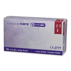 Skin2 Nitrile Powder-Free Examination Gloves Lavender-Blue Large x100