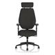 Nexus High Back Black Fabric Ergonomic Task Operator Office Chair with Arms and Headrest Black