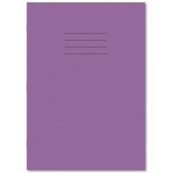 Hamelin Exercise Book A4 48 Pages 8mm Ruled and Margin Purple (Pack of 100)