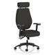 Nexus High Back Black Fabric Ergonomic Task Operator Office Chair with Arms and Headrest Black
