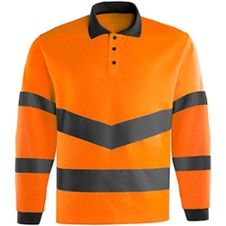 Arco Hi-Vis L/S Polo Shirt Orange 4XL