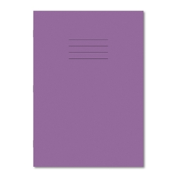 Hamelin Exercise Book A4 64 Pages 8mm Ruled and Margin Purple (Pack of 50)