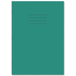 Hamelin Exercise Book 229x178 80 Pages 8mm Ruled & Margin/ Plain Alternative Dark Green (Pack of 100)