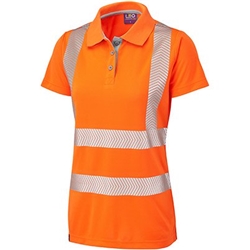 Leo PL03-O Wmns HV S/S Polo Orange XL(16)