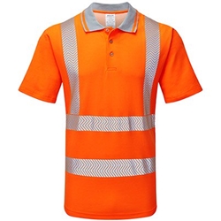 PULSAR LFE924 Mens HV S/S Polo Orange 2XL