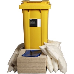 120L Sust Oil Spill Kit in 2 Wheeled Bin