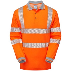 PULSAR LFE926 Mens HV L/S Polo Orange L