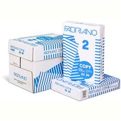 Carta A4 Fabriano Copy 2 - per stampanti e fotocopiatrici - bianca - 80g/mq - conf. 5 risme