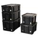 42 L Really Useful Storage Box Plastic Recycled Robust Stackable 42 Litre W440xD520xH310mm Black Ref 42L