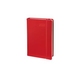 Agenda Giornaliera 2021 Quo Vadis Daily Prestige - 8,8x13 cm - carta avana - rosso