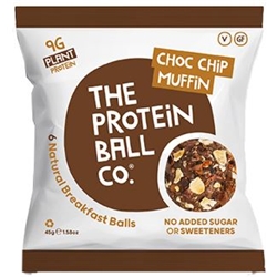 THE PROTEIN BALL CO - BREAKFAST TO-GO - CHOC CHIP MUFFIN - 10X45G