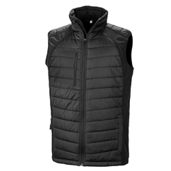 Result Compass Padded Softshell Gilet - Black/Black - Large