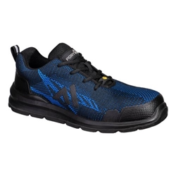 Portwest Composite Textile Trainer S1PS ESD SR FO. Size/Fit  38/R, Navy/Royal. Style FC32