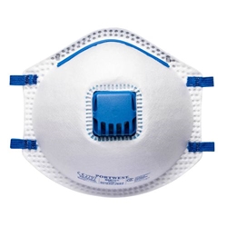 Portwest FFP2 Valved Respirator (Pk10). Size/Fit  /R, White. Style P201