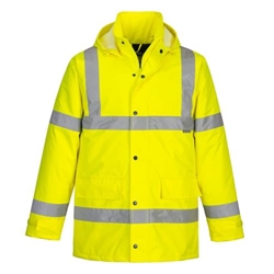 Portwest Hi-Vis Winter Traffic Jacket . Size/Fit  6XL/R, Yellow. Style S460