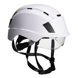Portwest Integrated Visor Helmet. Size/Fit  /R, White. Style PS80