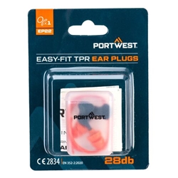 Portwest Easy Fit TPR Corded (1 Pair). Size/Fit  /R, Orange. Style EP22