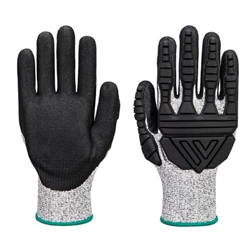 Portwest Impact C13 Nitrile Foam TPV Reinforced Palm Glove. Size/Fit  XL/R, Grey/Black. Style A723