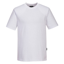 Portwest Anti-Static ESD T-Shirt S/S. Size/Fit  S/R, White. Style AS20