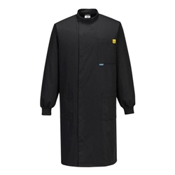 Portwest Anti-Static ESD Howie Coat. Size/Fit  M/R, Black. Style AS15